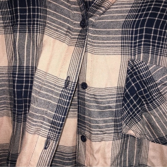 Lucky Brand Peach Plaid Button Down - Picture 5 of 5